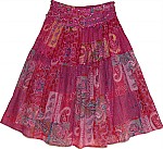 Stiletto Paisley Sequin Long Skirt