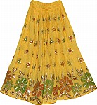 Golden Grass Sequin Skirt