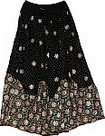 Dancing Long Black Sequin Skirt