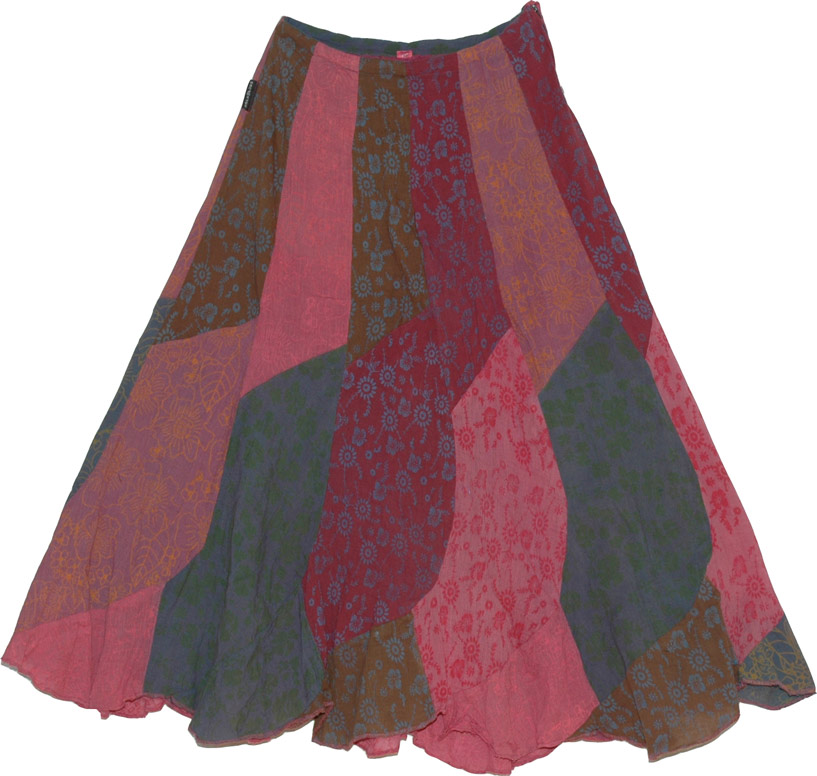 Floral Print Long Skirt 