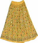 Golden Grassland Silver Sequin Skirt