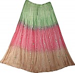 Summer Long Skirt with Mirrorwork