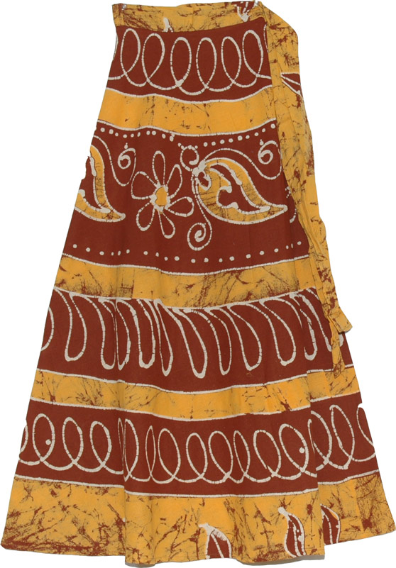 Long Wrap Skirt in Nutmeg