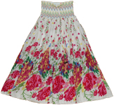 Colorful Maxi Dress Skirt with Smocking