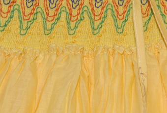 Colorful Yellow Maxi Dress Smock Skirt
