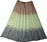 Sexy Women`s Long Skirt with Mirrors