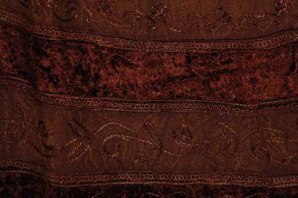 Rustic Earth Velvet Accent Palazzo Pants