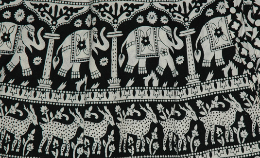 Patterns Animal Print Long Wrap Skirt in Black White