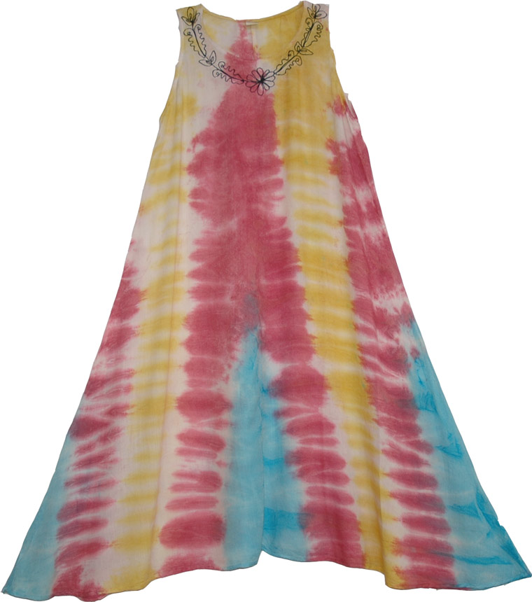 Crayon Tie Dye Lounge Dress