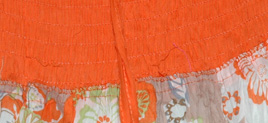 Orange Striped Summer Long Skirt Dress