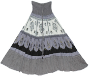 Waterloo Black White Smock Dress Skirt