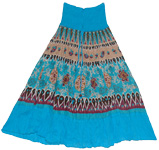 Blue Sand Boho Long Skirt