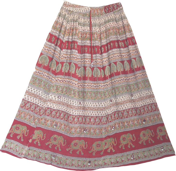 Indian Long Skirt Floral Printed