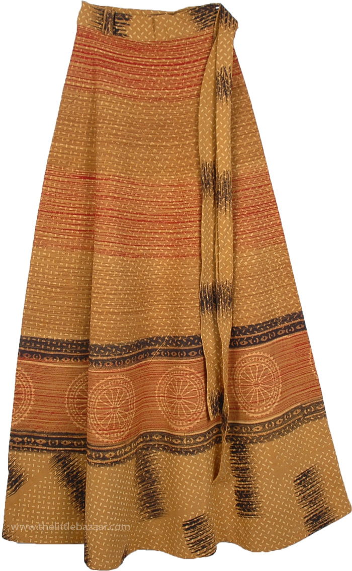 Enhanted Chakra Ethnic Wrap Cotton Skirt