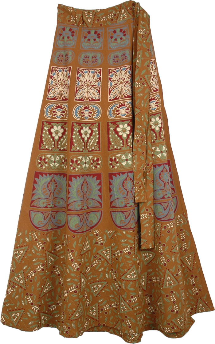 Rope Brown Long Tie Around Skirt