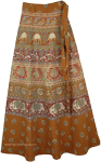 The Indus Animals Block Ethnic Wrap Skirt