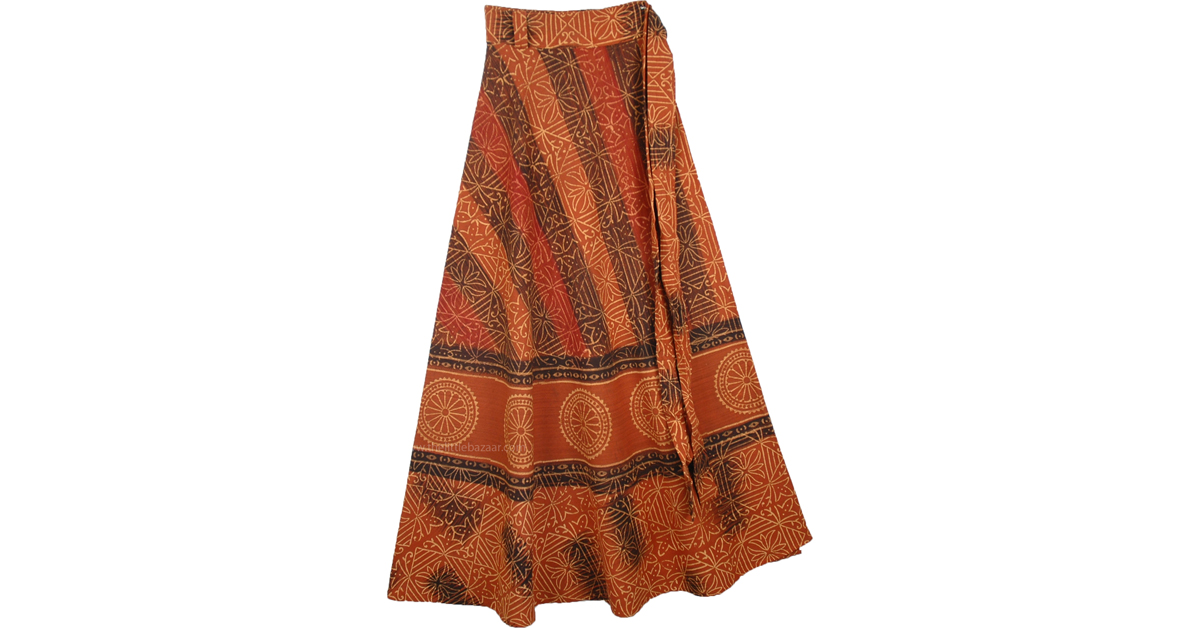 Mystic Chakra Ethnic Wrap Cotton Skirt | Wrap-Around-Skirt, New