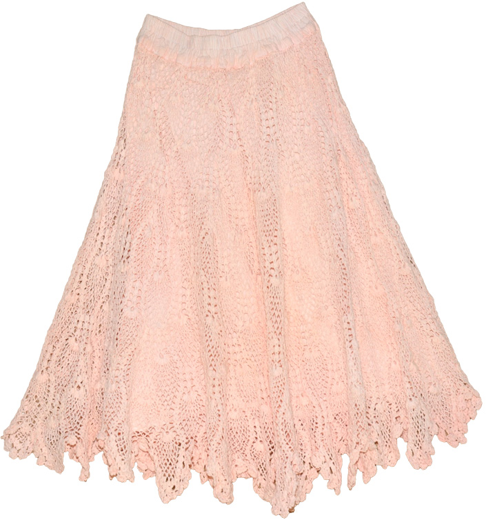 Stylish Baby Pink Crochet Skirt | Clothing | Crochet-Clothing