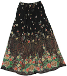 Gypsy Bells Mirrors Black Long Skirt