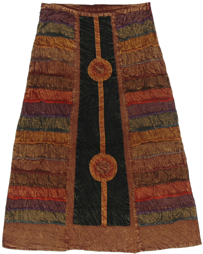 Copper Front Panel Boho Skirt