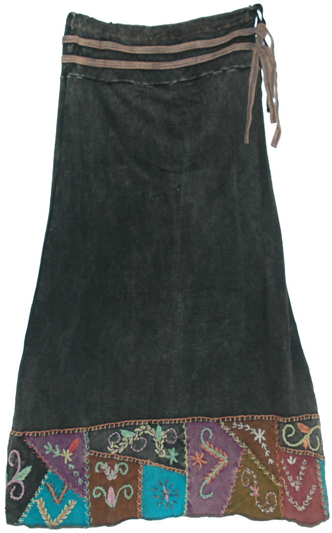 Charcoal Knight Boho Skirt