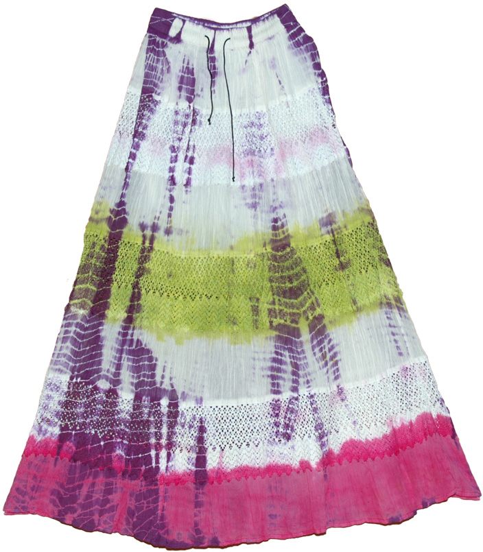 Popsicle Tie Dye Long Skirt 