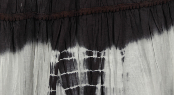 Black Tie Dye Skirts White Streaks