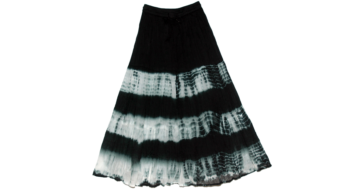 Black Tie Dye Skirts White Streaks | Tie-Dye, Black-Skirts