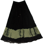 Black Tie Dye Skirt Limed Ash Streaks