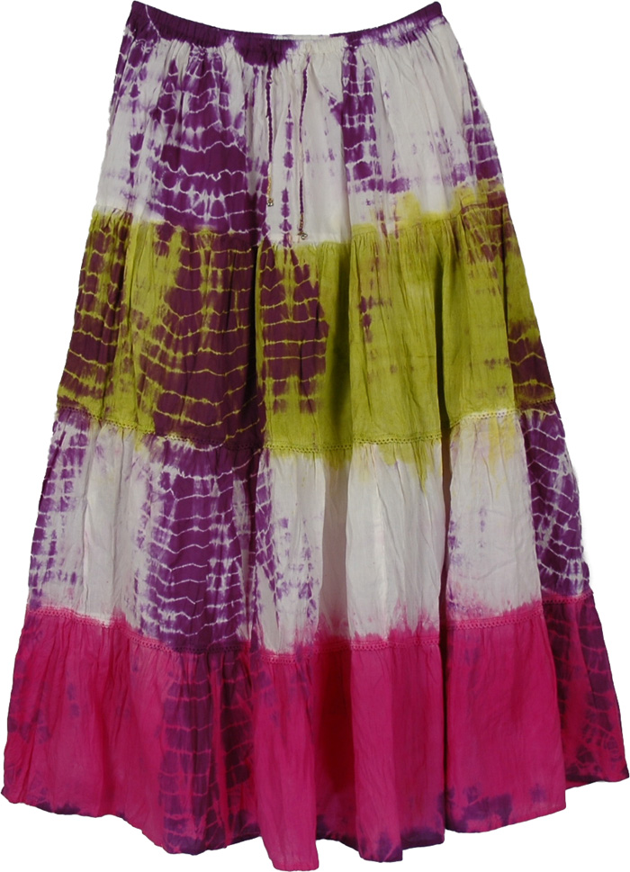 Popsicle Lace Tie Dye Skirt