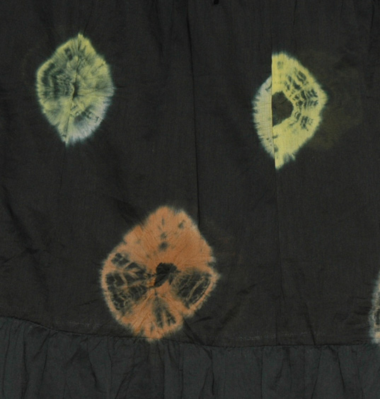 Nebula Tie Dye Black Long Skirt