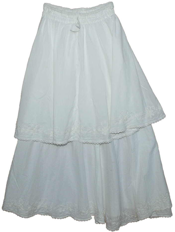 Sale:$9.99 Short on Long White Long Skirt | Clearance | White-Skirts ...