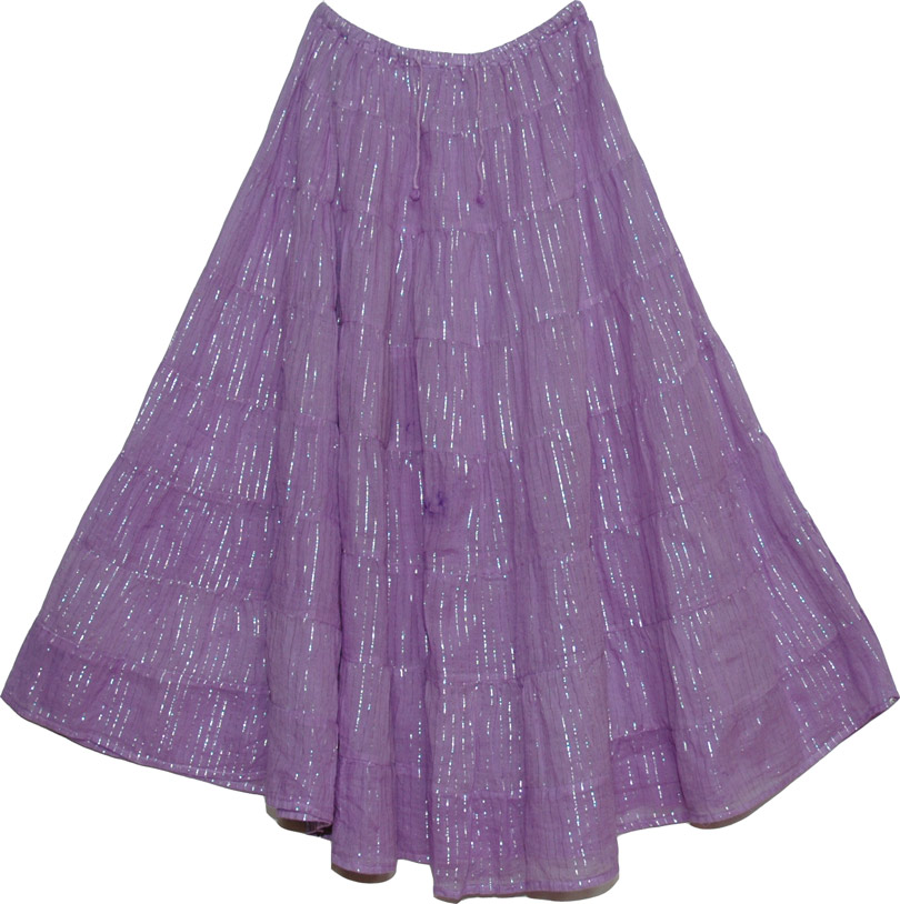 Amethyst Smoked Tinsel Cotton Skirt