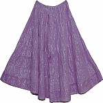 Amethyst Smoked Tinsel Cotton Skirt