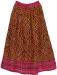 Bohemian Style Mocha Pink Long Skirt