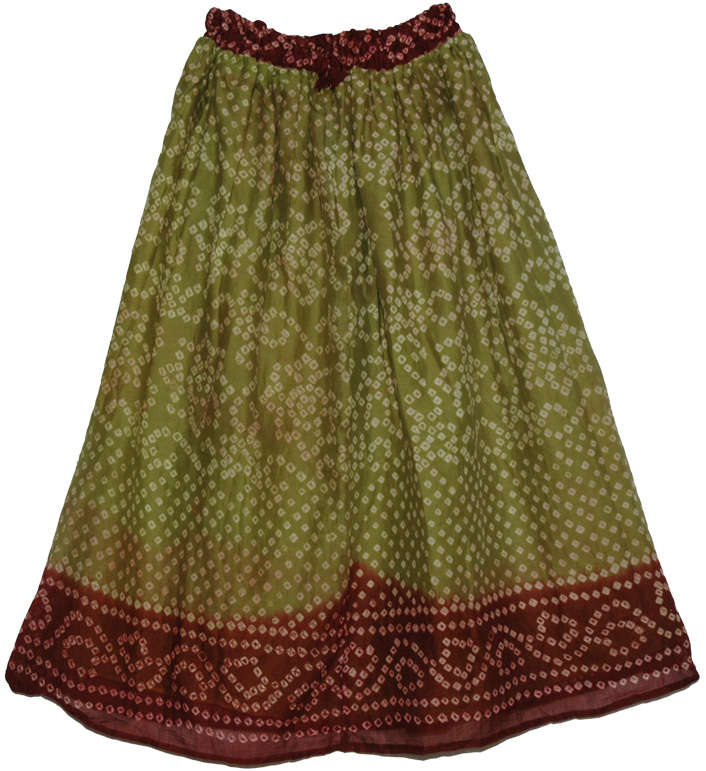 Earthy Bohemian Tie Dye Long Skirt