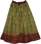 Earthy Bohemian Tie Dye Long Skirt