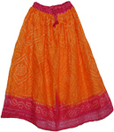 Bright Gypsy Boho Tie Dye Long Skirt