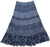 Tribal Tiered Bohemian Crinkle Skirt