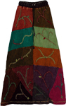 Bohemian Gypsy Embroidery Long Skirt