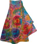 Killarney Tie Dye Wrap Around Long Skirt