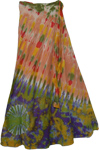 Careys Pink Tie Dye Wrap Long Skirt