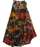 Espresso Tie Dye Wrap Long Skirt