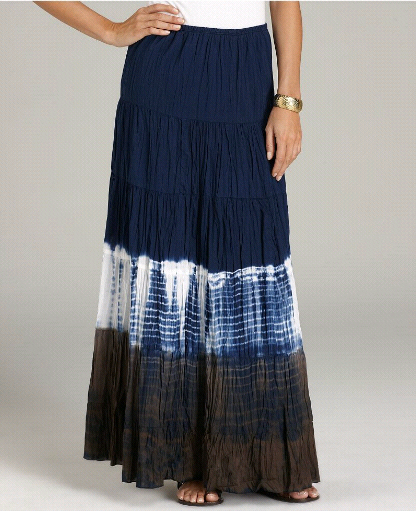 Charade Tie-Dye Casual Long Skirt