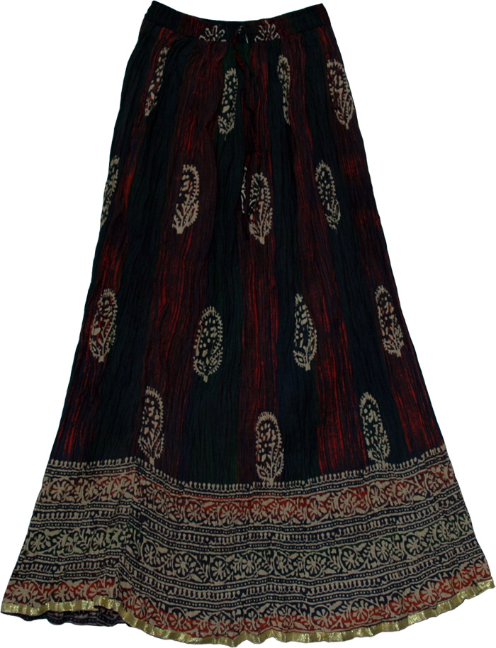 Rebel Tie Dye Crinkle Long Skirt