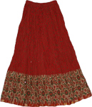 Thunderbird Long Skirt In Cotton Crinkle