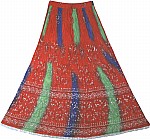 Arabian Princess Ethnic  Long Skirt in Red