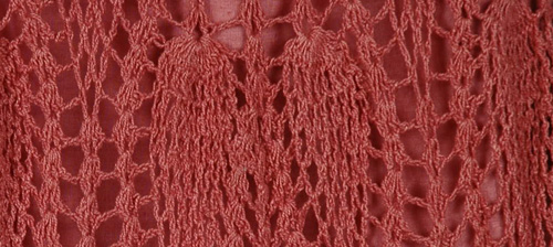 Crochet Bohemian Long Skirt in Copper Rust