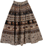 Rainforest Long Cotton Printed Skirt