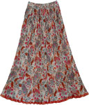 Hoodoo Colorful Boho Crinkled Shimmer Skirt